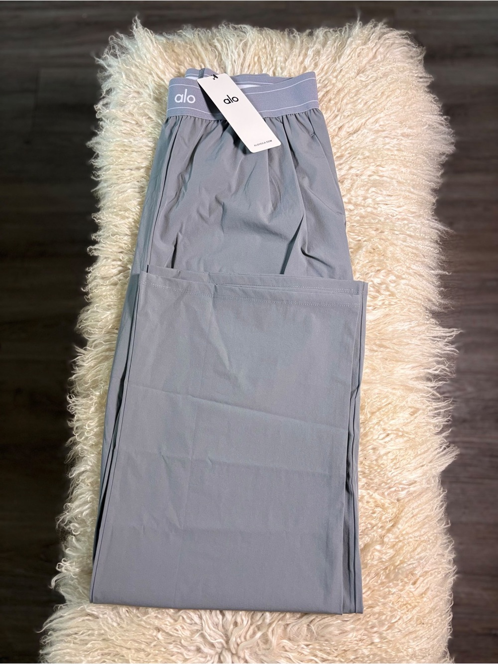 ALO Yoga Kids Light Gray Wide-Leg Leggings